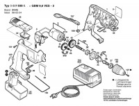 Bosch 0 601 938 680 Gbm 9,6 Ves-2 Cordless Drill 9.6 V / Eu Spare Parts